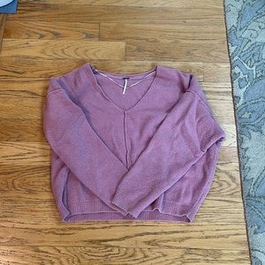 Free People pink slouchy sweater